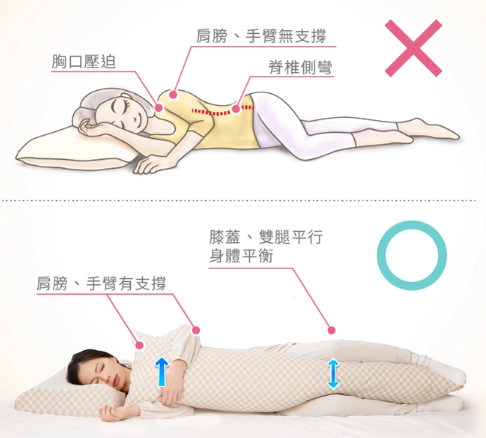 側睡抱枕好處