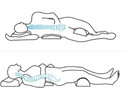 膝蓋下放枕頭高度